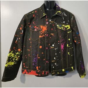 Bruce Glen Painter's Denim Four Pocket Jean Jacket Shank Buttons Unisex Size M